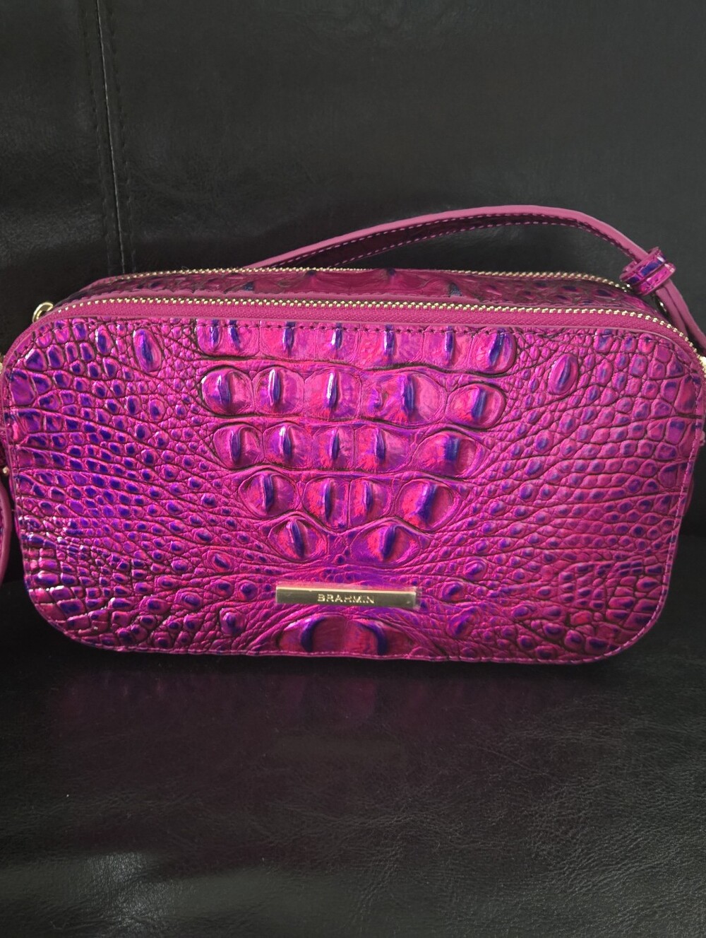 Brahmin Danica Voltage Violet Melbourne Cross Body Bag - Picture 2 of 9